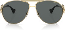 Versace Unisex Sunglasses Gold Frame, Polar Grey Lenses, 65MM