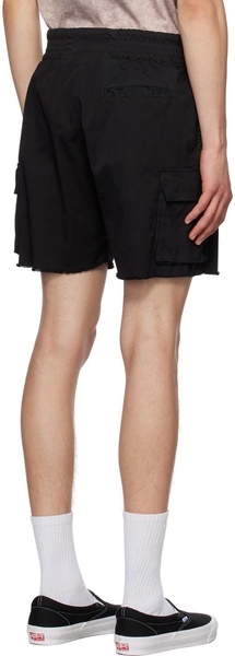 Black Cargo Pocket Shorts