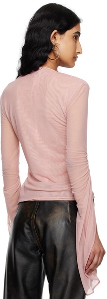 Pink Crystal-Cut Long Sleeve T-Shirt