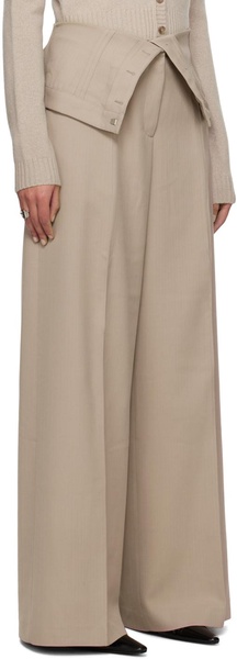 Beige Tailored Trousers