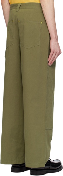 Wide cotton carpenter pants