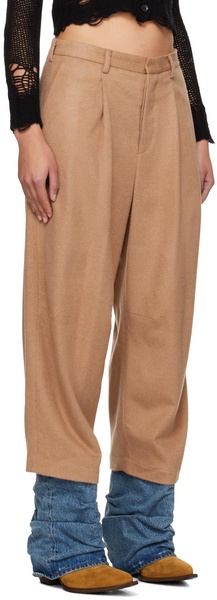 Tan Articulated Knee Trousers