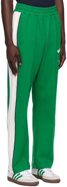 Green Paneled Track Pants