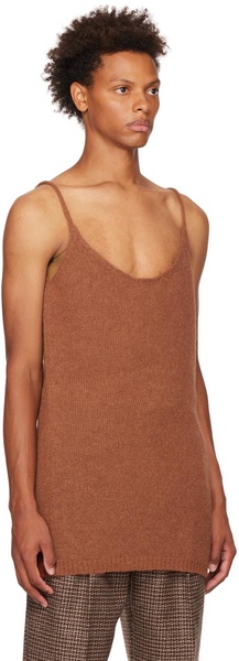 Brown Knit Tank Top