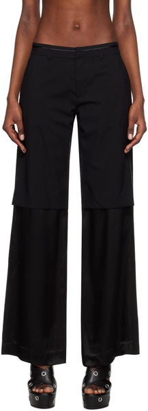 Black Split Level Trousers