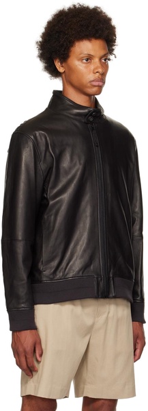 Black Harrington Leather Jacket