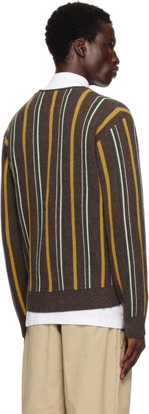 Brown Stripe 12G Cardigan