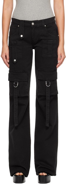 Black Cinch Strap Cargo Pants