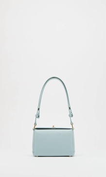 women's mini folded bag in powder blue