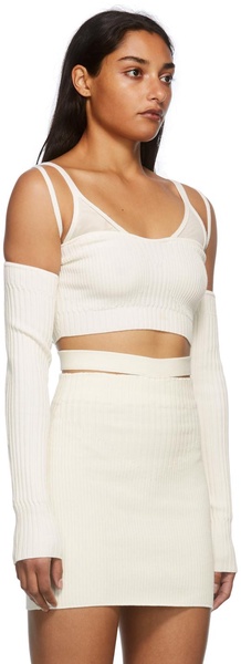 Off-White Strapless Top