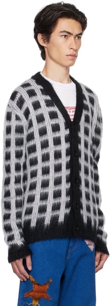 Black Check Cardigan