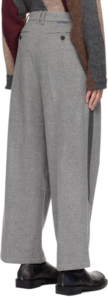 Gray Set-Up Trousers