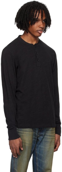 Black Classic Flame Henley