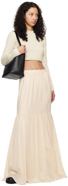 Cafila pleated virgin wool maxi skirt