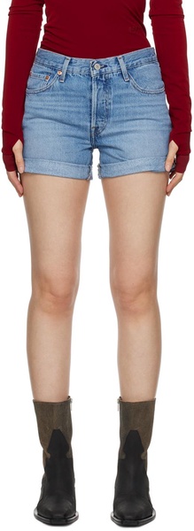 Blue 501 Rolled Denim Shorts