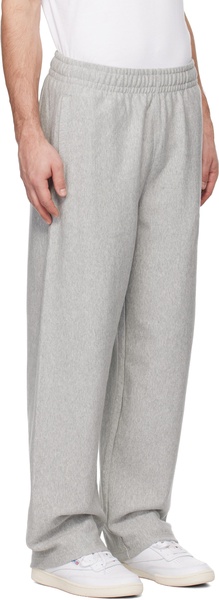 Gray Wide Leg Duck Varsity Sweatpants