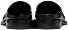 Black Metal Square Toe Loafers