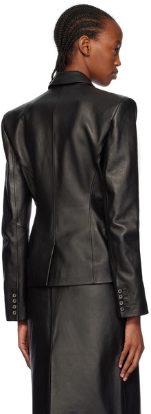 Black Fitted Leather Jacket