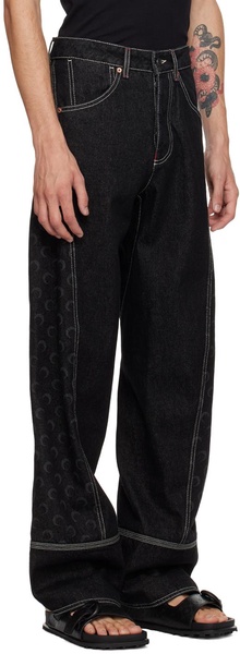 Black Moon Laser Curved Jeans