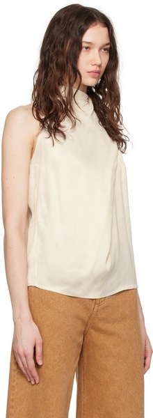 Beige Draped Blouse