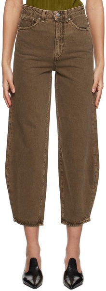 Brown Barrel Jeans