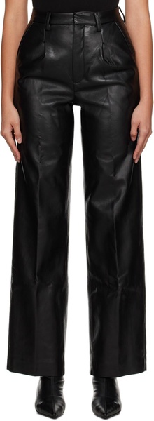 Black Carmen Faux-Leather Pants