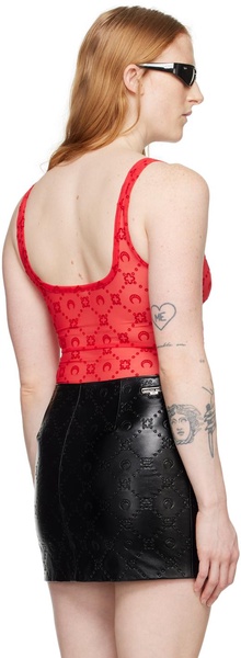 Red Moonogram Bodysuit