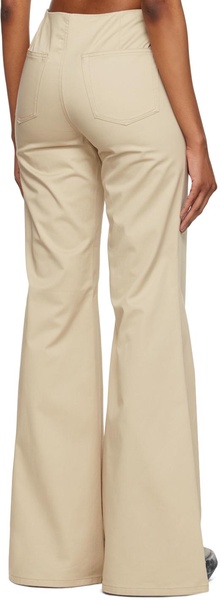 Beige Flared Trousers