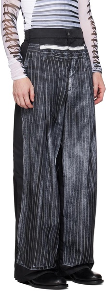 Black 'The Trompe-L'oeil' Trousers