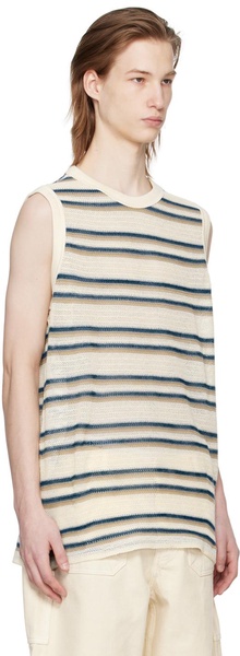 Beige Stripes Tank Top