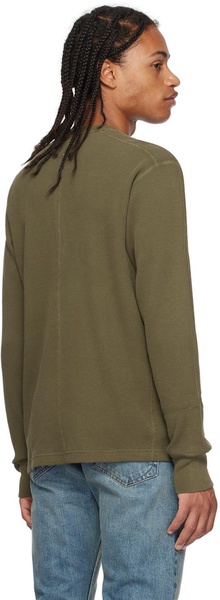 Khaki Garment-Dyed Henley