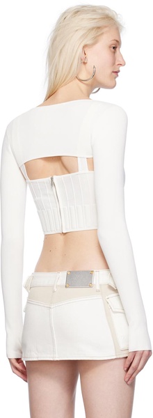 White Ventral Compact Corset Top