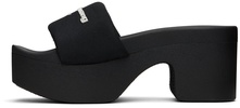 Black AW Platform Heeled Sandals