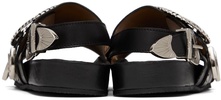 SSENSE Exclusive Black Leather Sandals