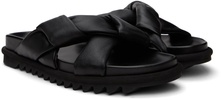 Black Padded Sandals