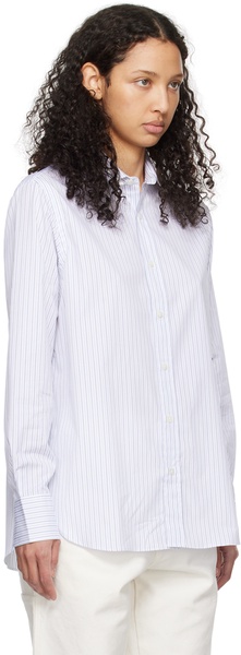 White 70's Stripe Shirt