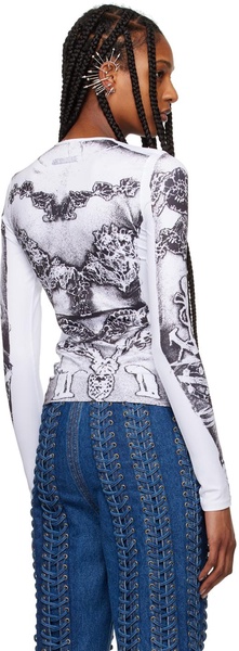 White 'The Gaultier Paris' Long Sleeve T-Shirt