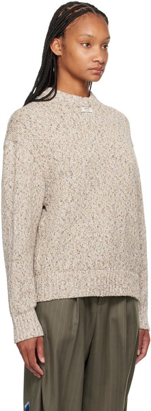 Beige Patch Sweater