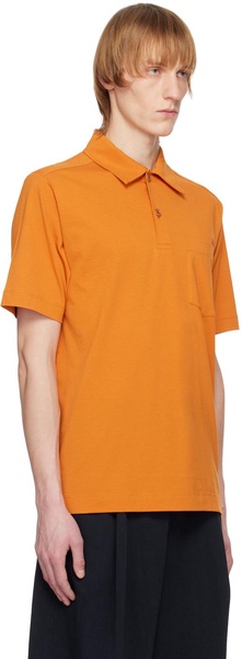 Orange Pocket Polo