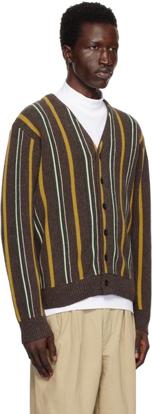 Brown Stripe 12G Cardigan