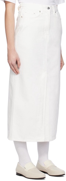 White Rona Denim Maxi Skirt