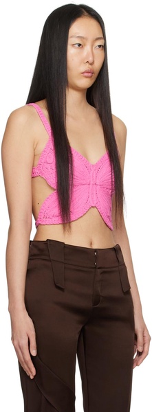 Pink Butterfly Tank Top