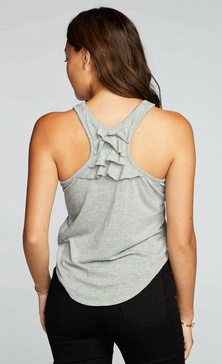 rpet vintage jersey shirttail ruffle racerback tank in heather grey