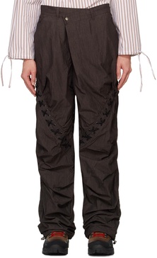 Gray Dua Lace-Up Trousers