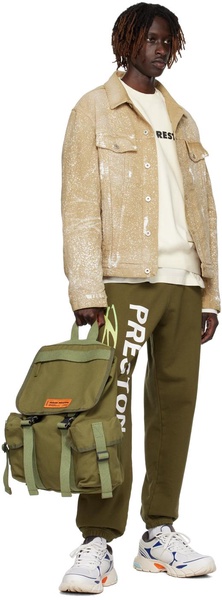 Khaki 'Racing' Sweatpants