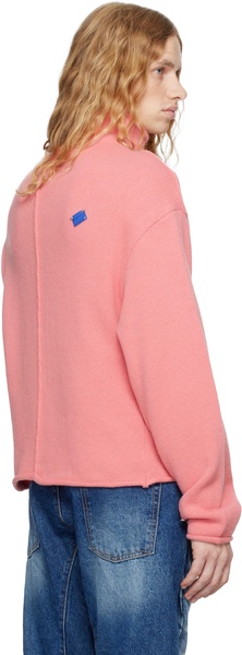 Pink Mock Neck Cardigan