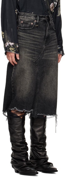 Black Jesse Denim Midi Skirt