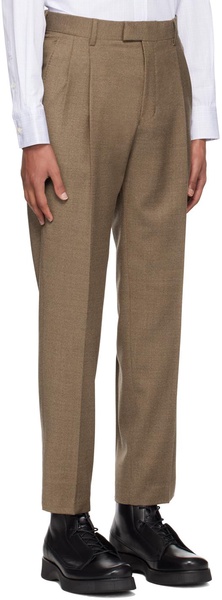 Brown Pleated Trousers