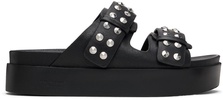 Black Geo Stud Platform Sandal