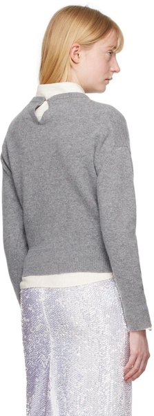 Gray Appliqué Sweater